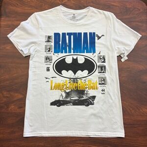 Freeze Batman Graphic T-Shirt Mens Size M White New Long Live the Bat Tee DC